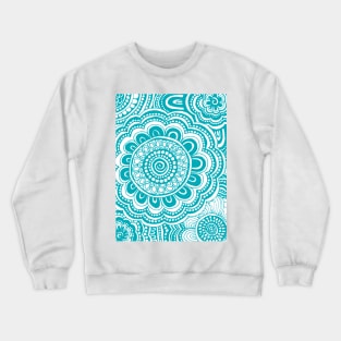 Robin Egg Anemone Flowers Crewneck Sweatshirt